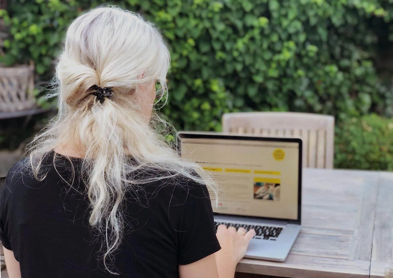 Het Vertelpunt van StoryConnect op een laptop